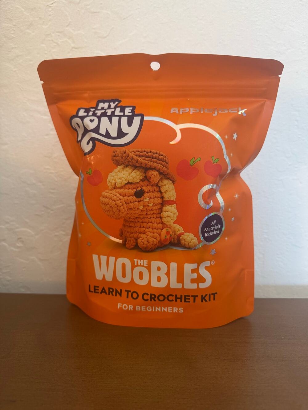 *Sealed* The Woobles Hasbro© My Little Pony Applejack Collectible Crochet Kit
